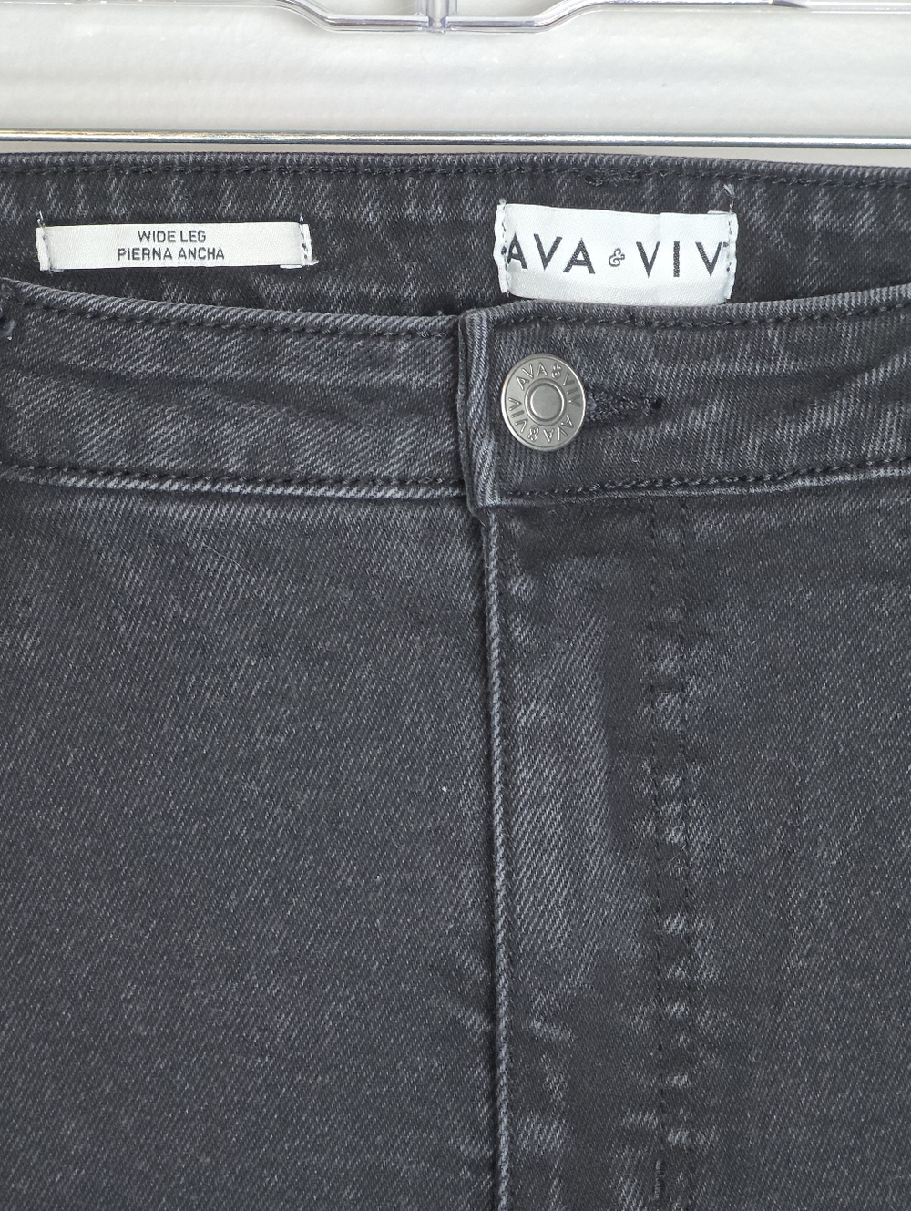 Ava & Viv Women's Wide Leg Jeans Size 18 Relaxed Fit High-Rise Stretch Casual - Picture 5 of 15